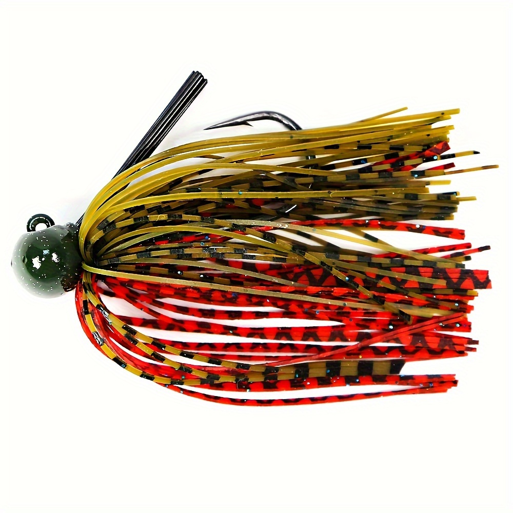  Swim Jig Fishing Lures Rubber Flipping Jig Weedless Skipping  Jig Kit Bass Fishing Tungsten Jig Head and Silicone Skirt (A-4pcs) : Sports  & Outdoors