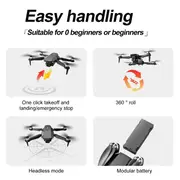 e88 evo remote control hd dual camera drone with dual three batteries brushless motor headless mode optical flow positioning smart follow track flight christmas halloween thanksgiving gifts details 16