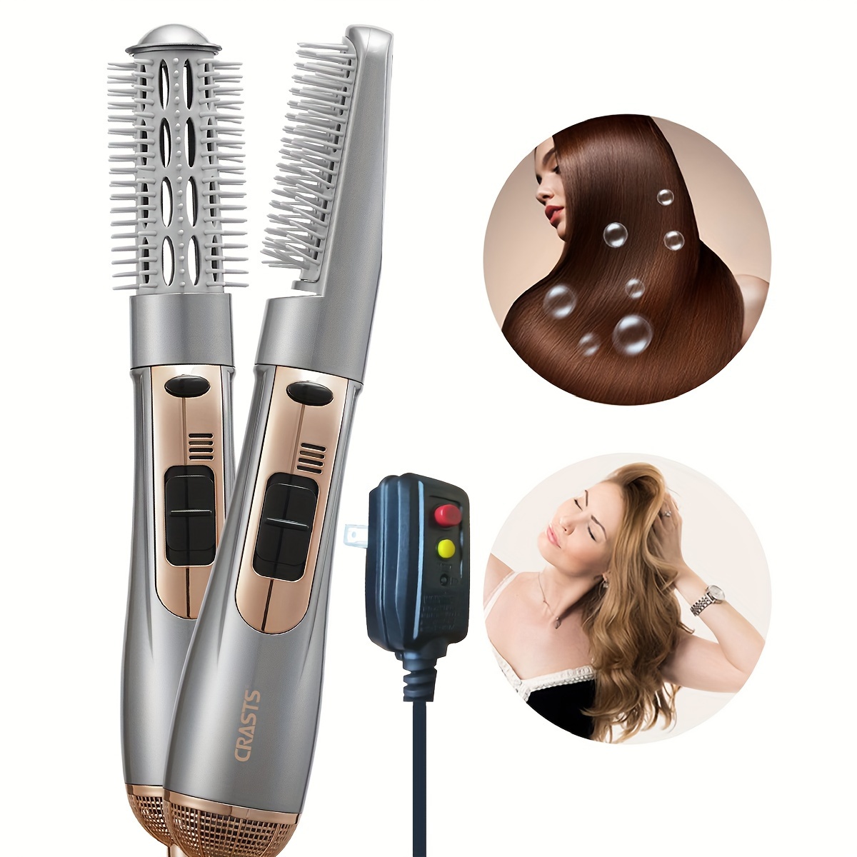 hair dryer brush hot air brush 2 in 1 blowing and straightening hair comb hair styling dryer brush holiday gift for women