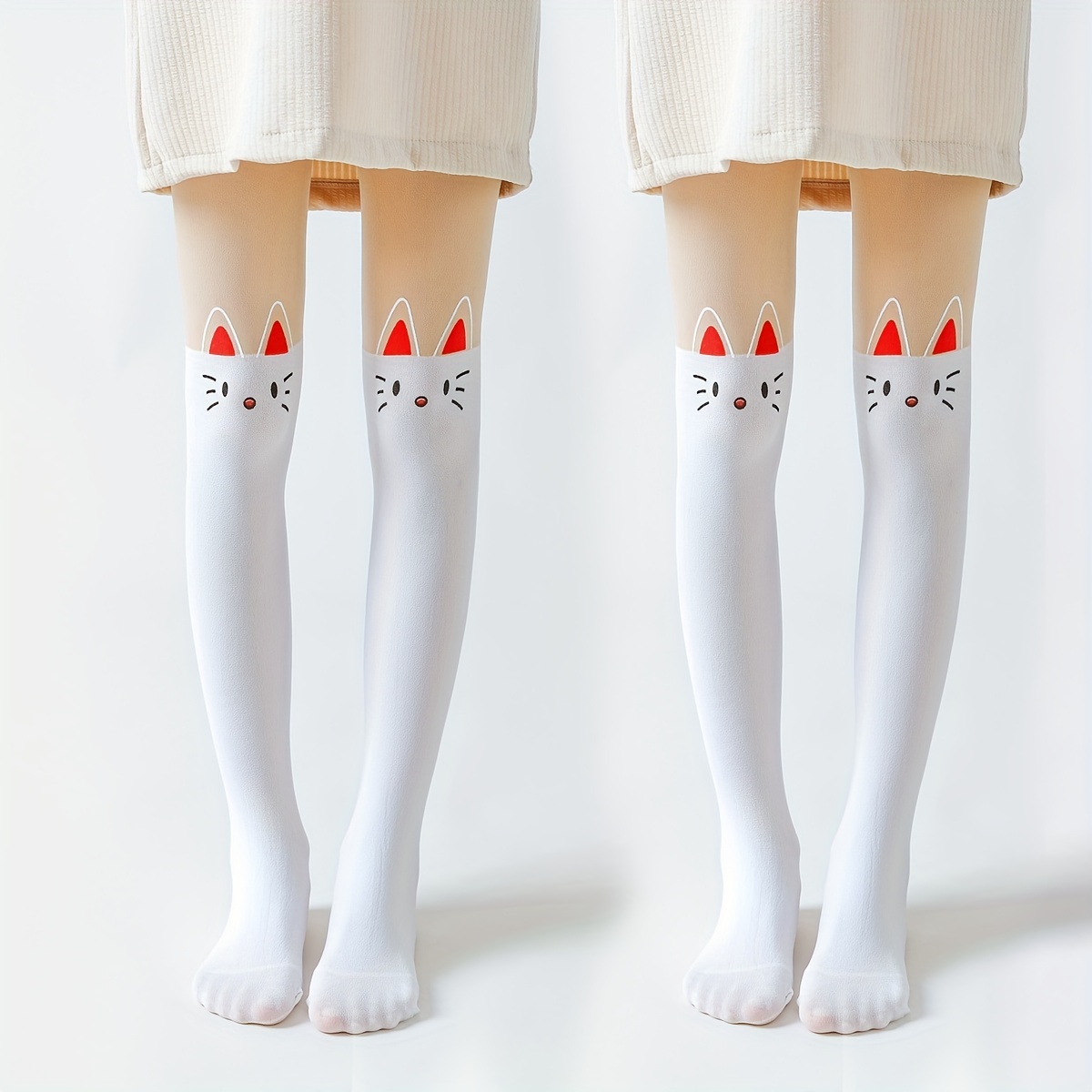 Girls Cute Cat Breathable Comfortable Soft Tights Leggings - Temu