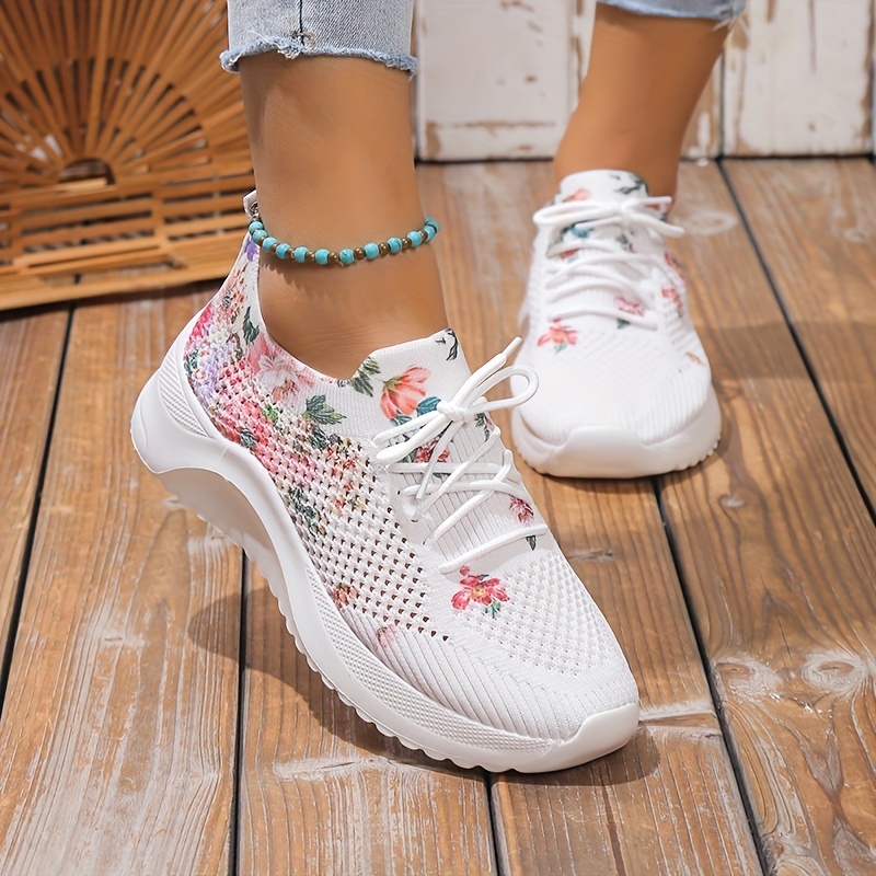 Floral print tennis on sale shoes