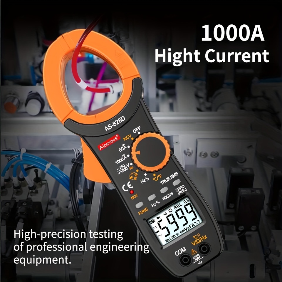 Pince multimètre numérique AC-DC – 100 A 6000 points basse impédance  tension 1 mA lecture automatique multimètre testeur avec température, True  RMS