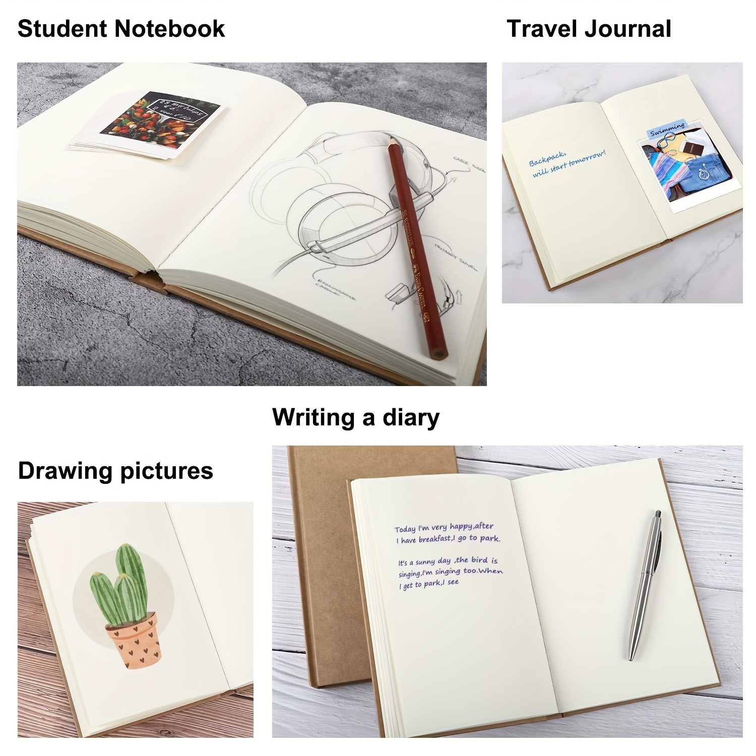 Unlined Spiral Notebook Blank Notebook Sketch Book A5 Soft - Temu