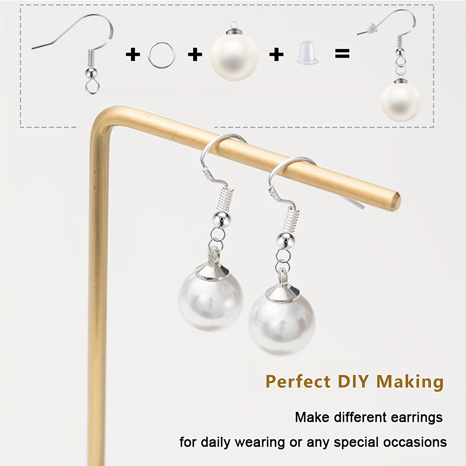 200 PCS Earring Hooks for Jewelry Making with Earring Backs Fish Earring  Hooks Hypoallergenic for DIY Jewelry Making
