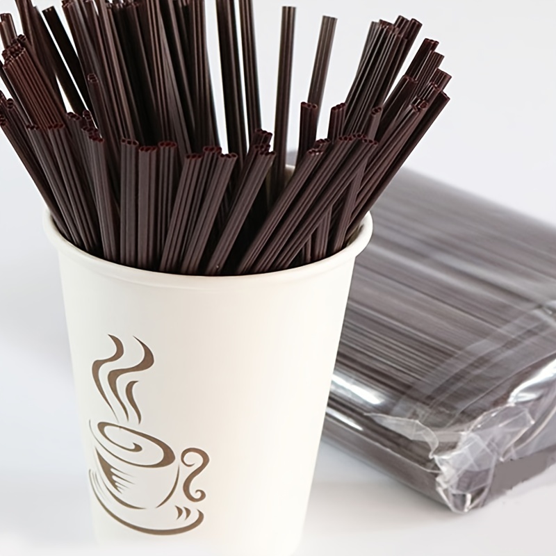 100pcs Disposable Coffee Straws With Two Holes