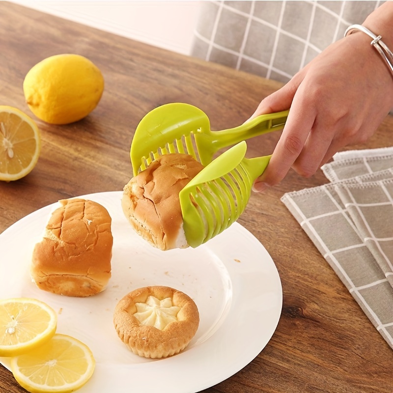 Tomato Slicer Tool, Lemon Cutter Tool, Lemon Slicer Holder, Tomato Slicer  Holder, Lemon Cutter Holder, Round Fruit Tongs, Egg Slicer Cutting Holder,  Kitchen Tools - Temu