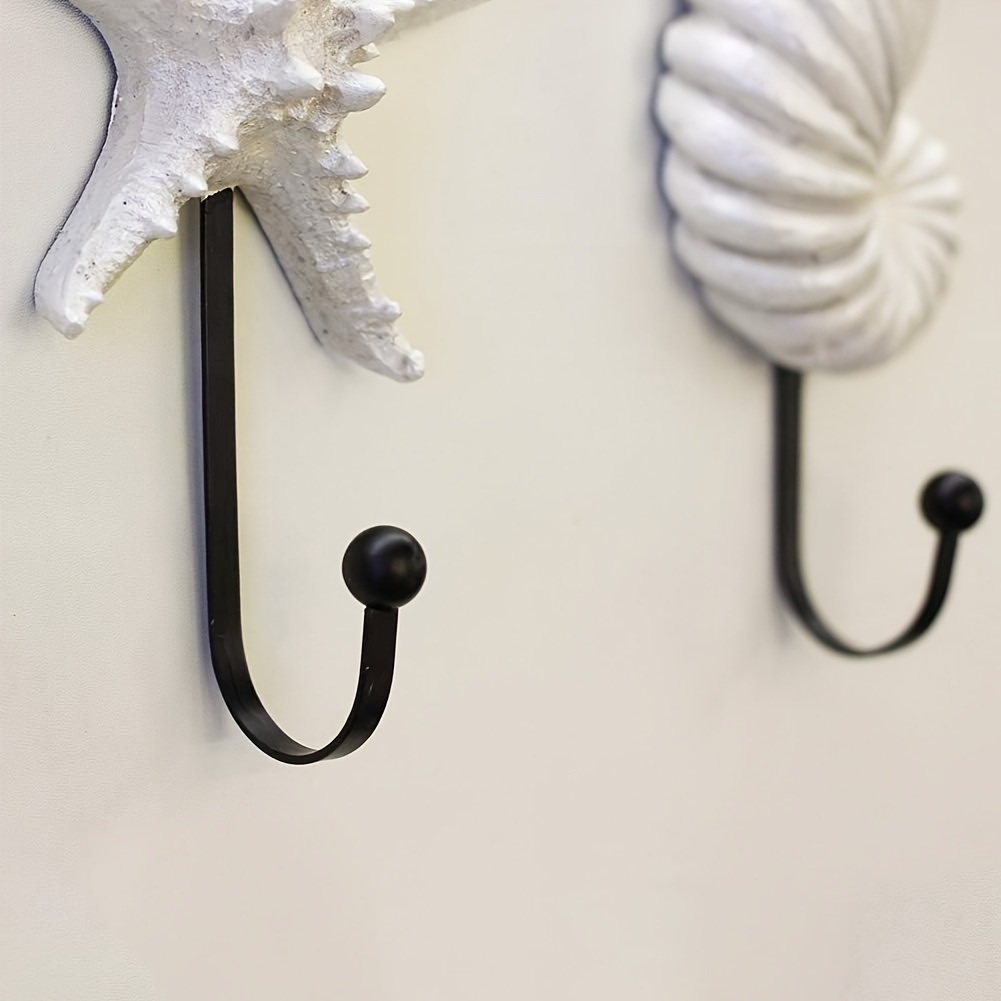 White Resin Hanger Decorative Hook Sea Shell Wall Hanging - Temu
