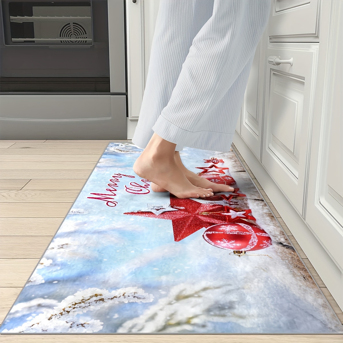 Christmas Kitchen Rugs And Mats Washable Non Skid Washable - Temu