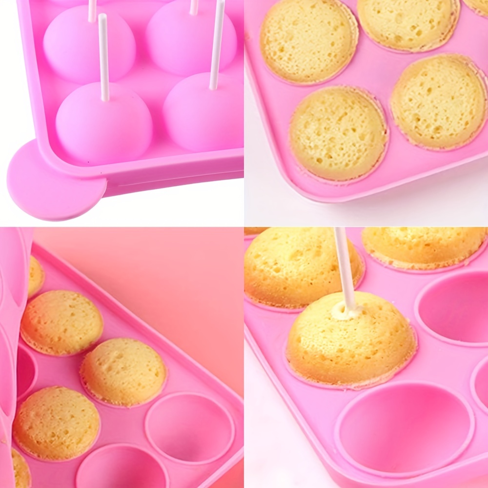 Silicone Cake Pop Mold Set, Lollipop Maker Kit for Diy Cookie