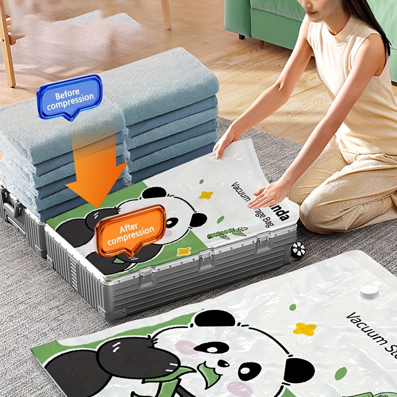 Cute Panda Vacuum Compression Storage Bag, Sealed Moving Bag For