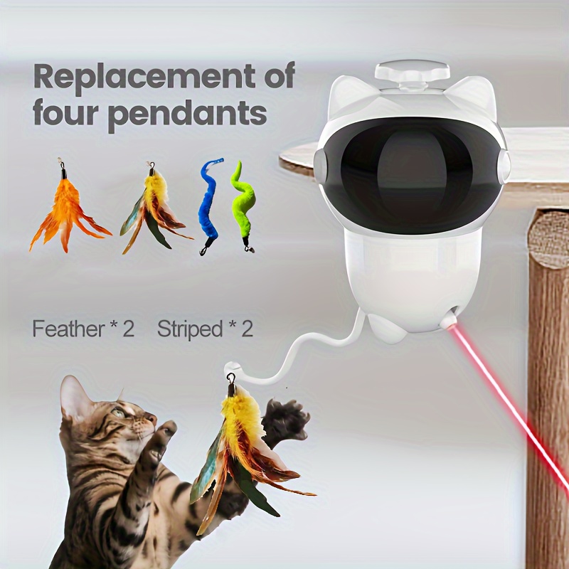 Nueva llegada puntero láser para mascotas juguetes para gatos dibujos  animados bolígrafo láser luz LED creativo divertido juguetes para gatos  pluma