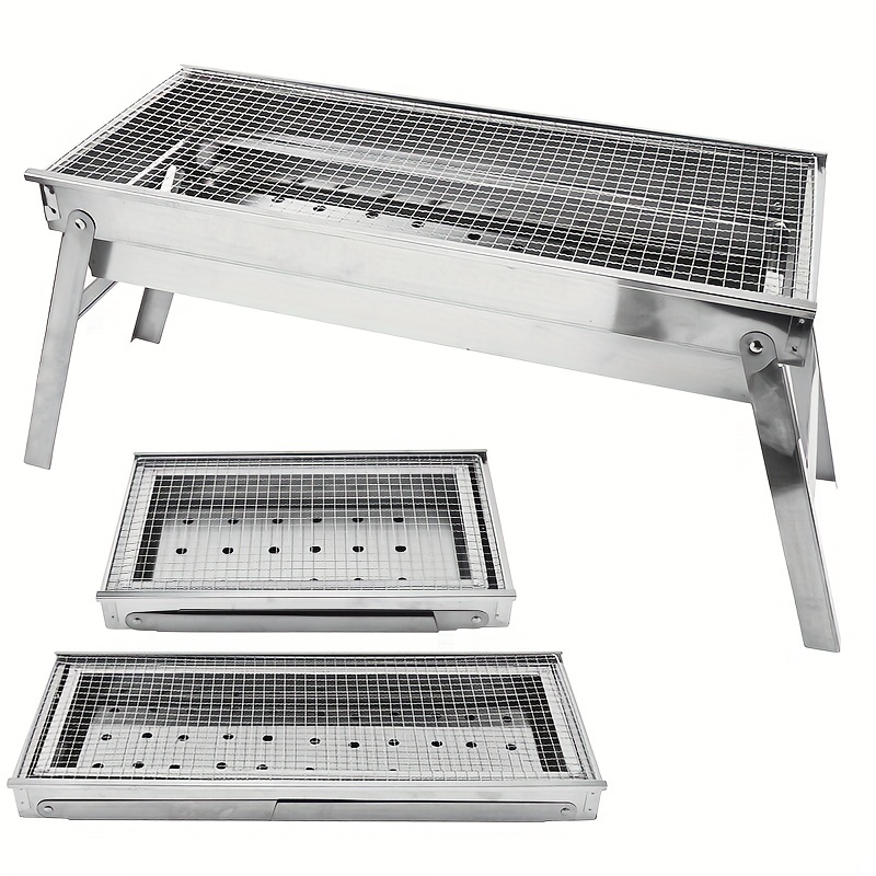Portable Charcoal Grill for Camping Hiking Picnics - Folding BBQ Grill