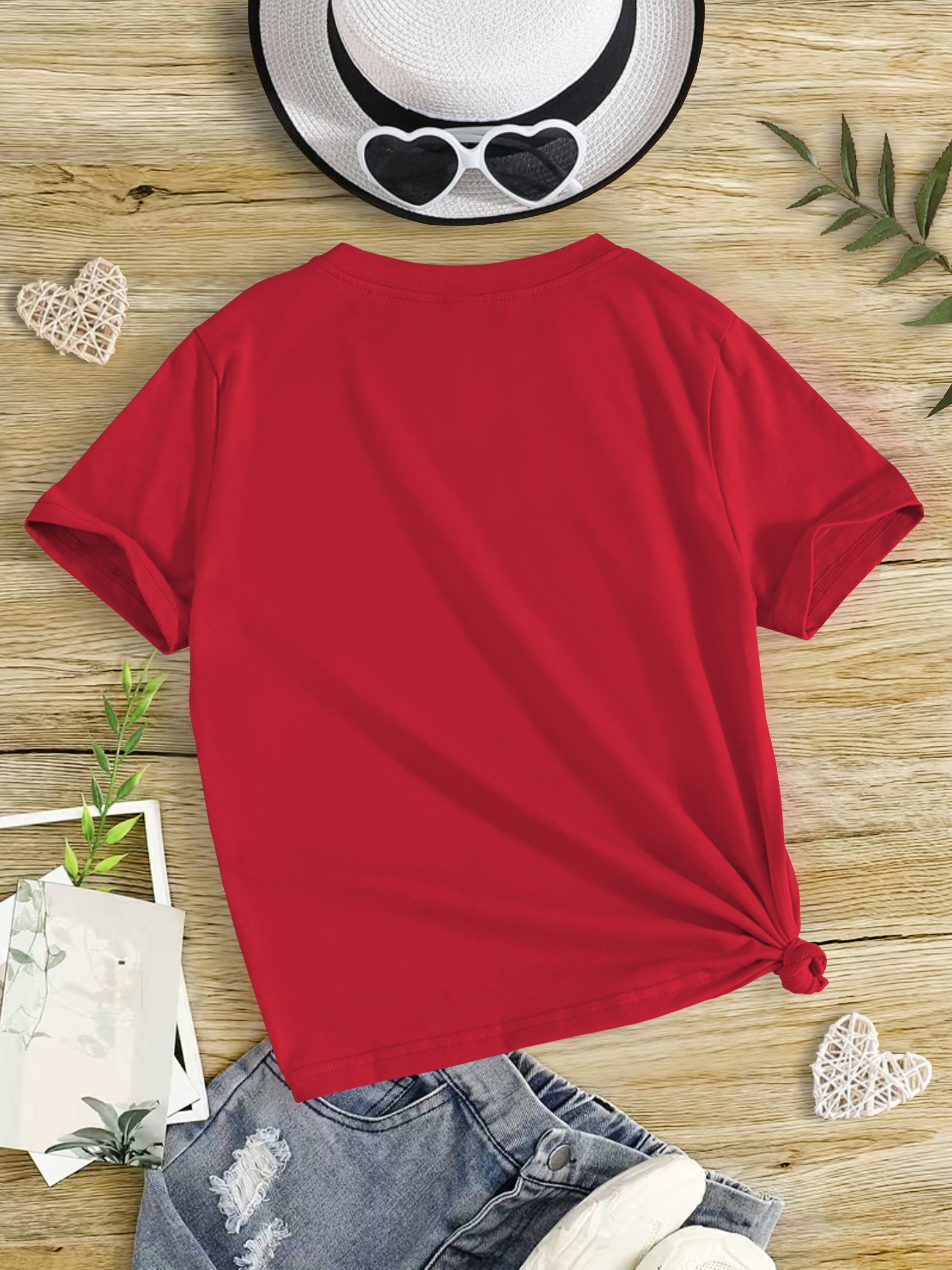 Plain red hotsell shirt for girls