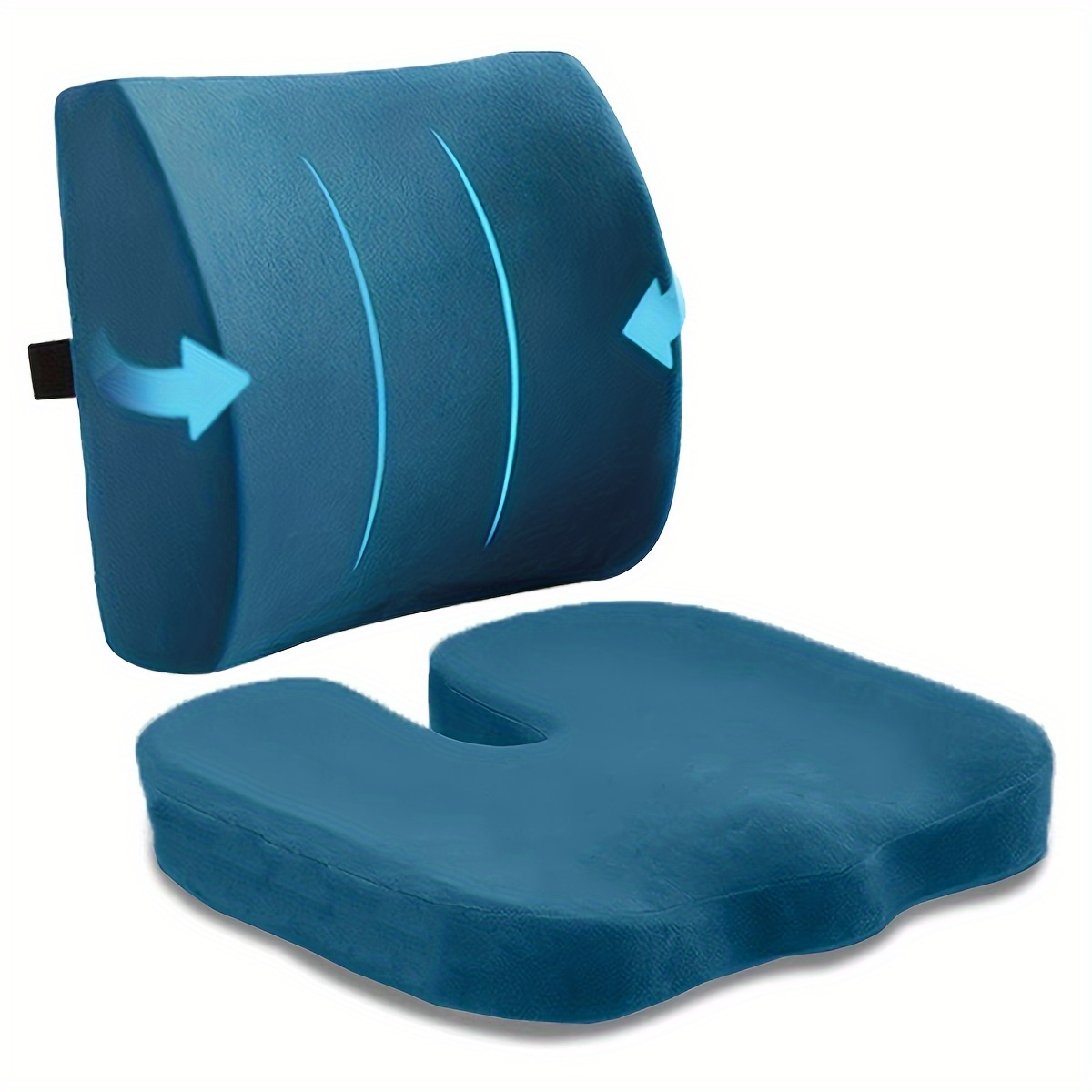 Coccyx Seat Cushion And Lumbar Support Pillow For Office - Temu