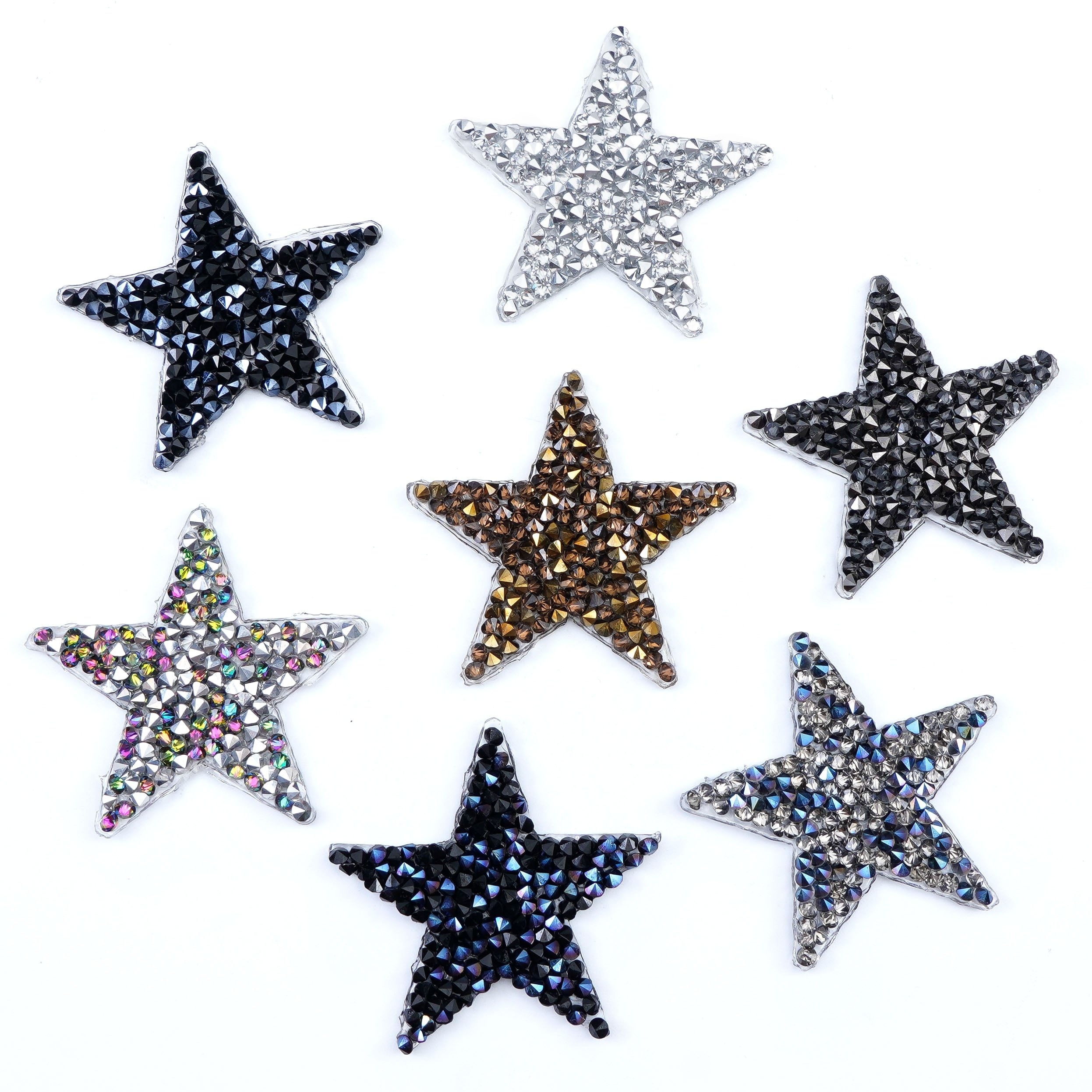 Stickers Star Rhinestone Sticker Resin Cloth Pentagram Clothes Hot Melt  Patches Diy 