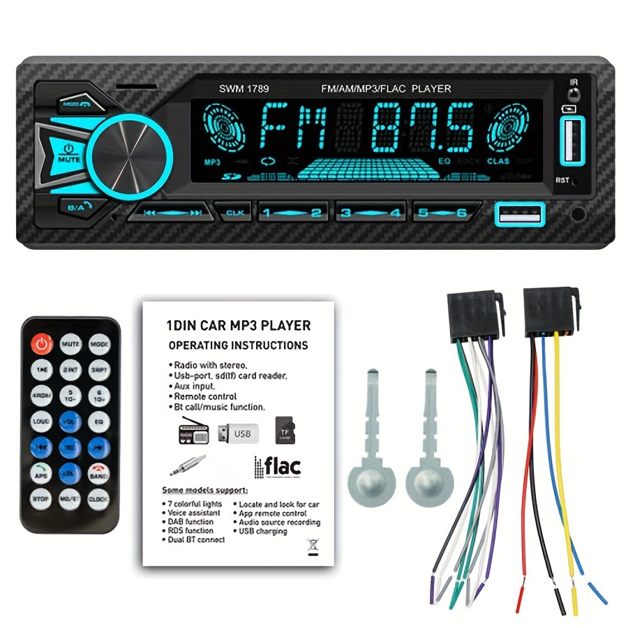 12v 4 Channels 1din Wireless Car Radio Stereo Mp3 Player - Temu