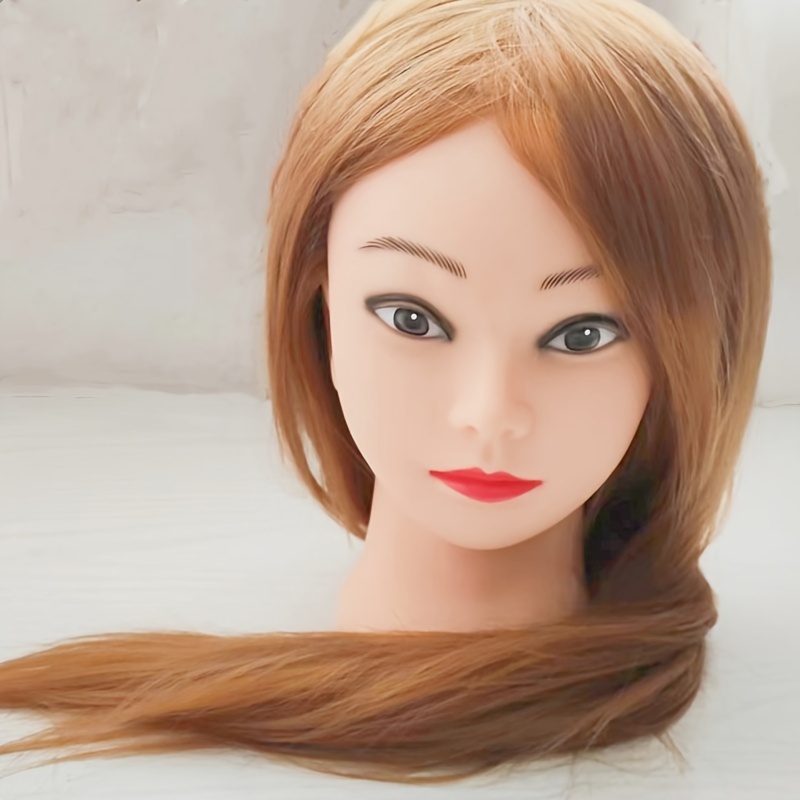 Mannequin Training Head With 60 cm Long 85% Real Hair Styling Head Manikin  Head