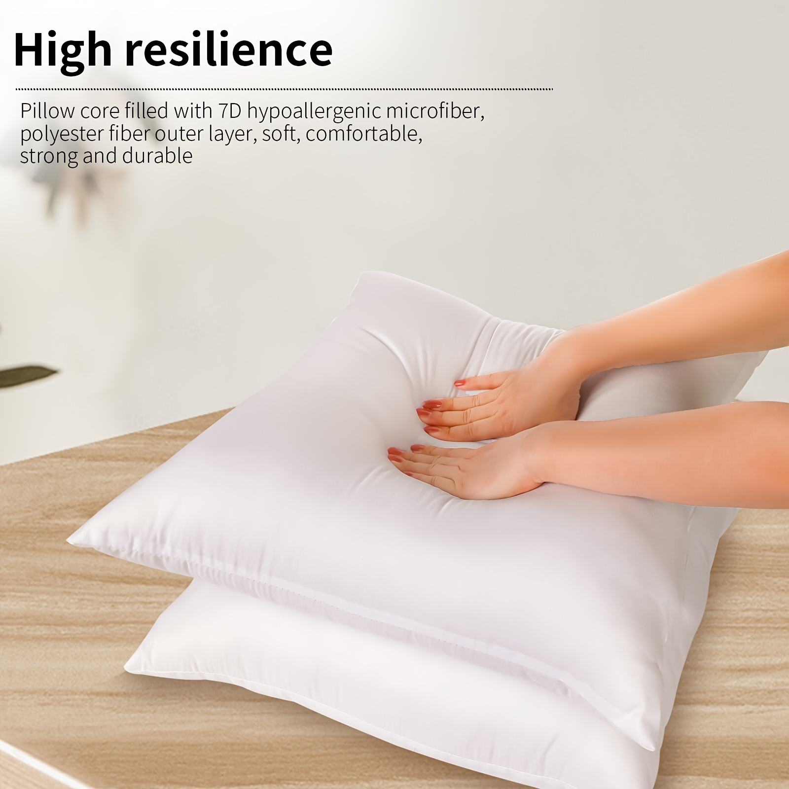 Set of 4 18x18 Hypoallergenic Soft Couch Pillow Inserts