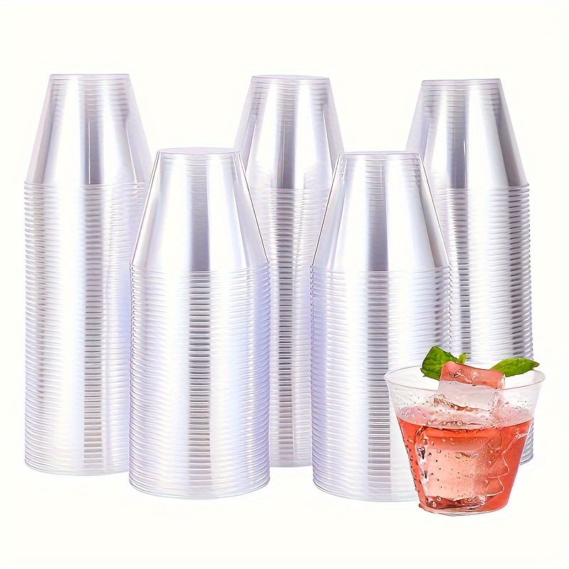 Clear Plastic Wine Glass Shatterproof Wine Goblet Disposable Reusable Cups  For Champagne, Dessert, Food Samples, Catering, Weddings Dessert Cups - Temu