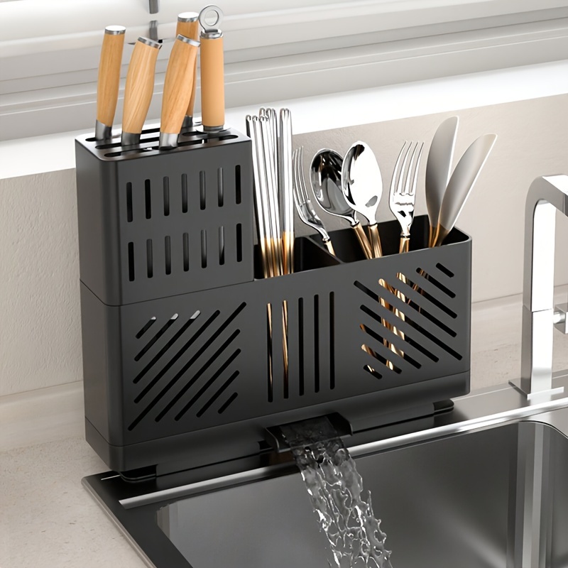 Multi-functional Dish Rack With Drip Tray - Minimalist Cabinet Under Sink  Storage Organizer For Plates, Bowls, Forks, Spoons, Knives, And Chopsticks  - Efficient Tableware Draining Cage For Kitchen Accessories - Temu