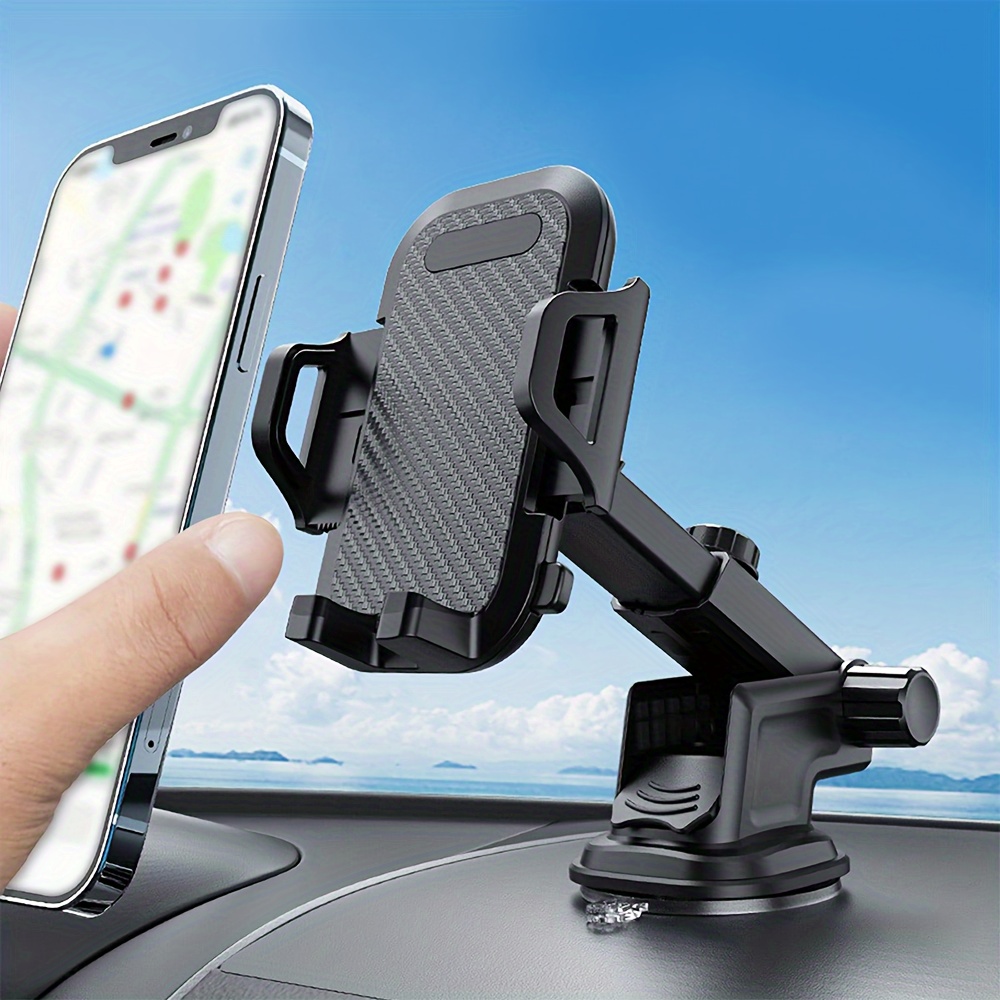 

1pc Black Car Mobile Phone Holder Retractable Suction Cup Holder Car Supplies Navigator Holder