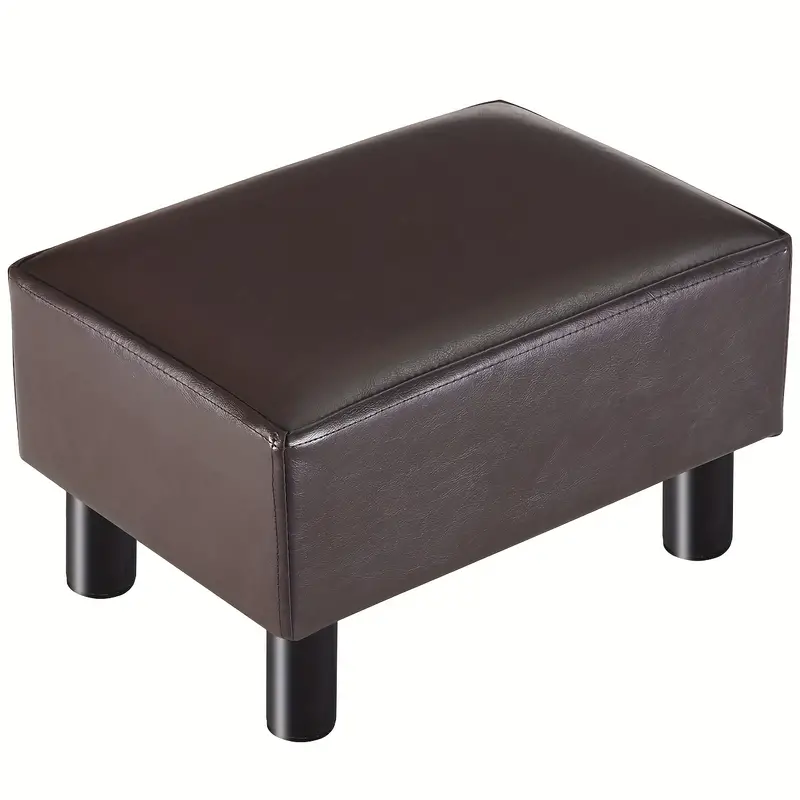 YOUDENOVA 16 Inches Footstool Ottoman with 4 Stable Wooden Legs, Small Under des