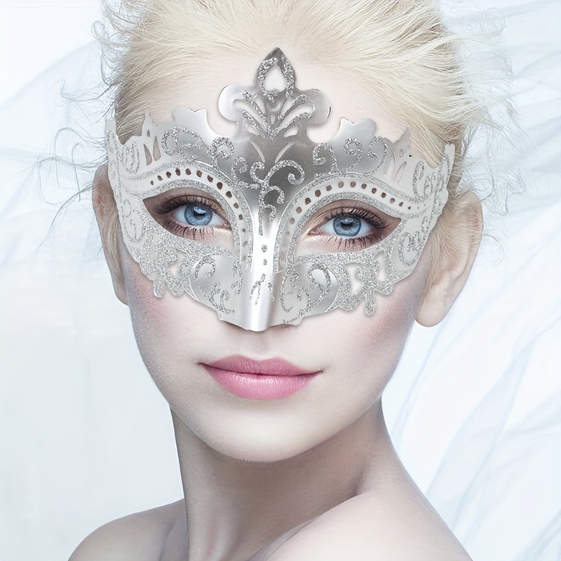 Lusofie Maschere Mascherate D'argento 2 Pezzi Maschere Carnevale Donna  Maschera Mascherata in Pizzo Donna Uomo Halloween Masquerade Maschere per  Maggior Parte Delle Forme del Viso : : Moda