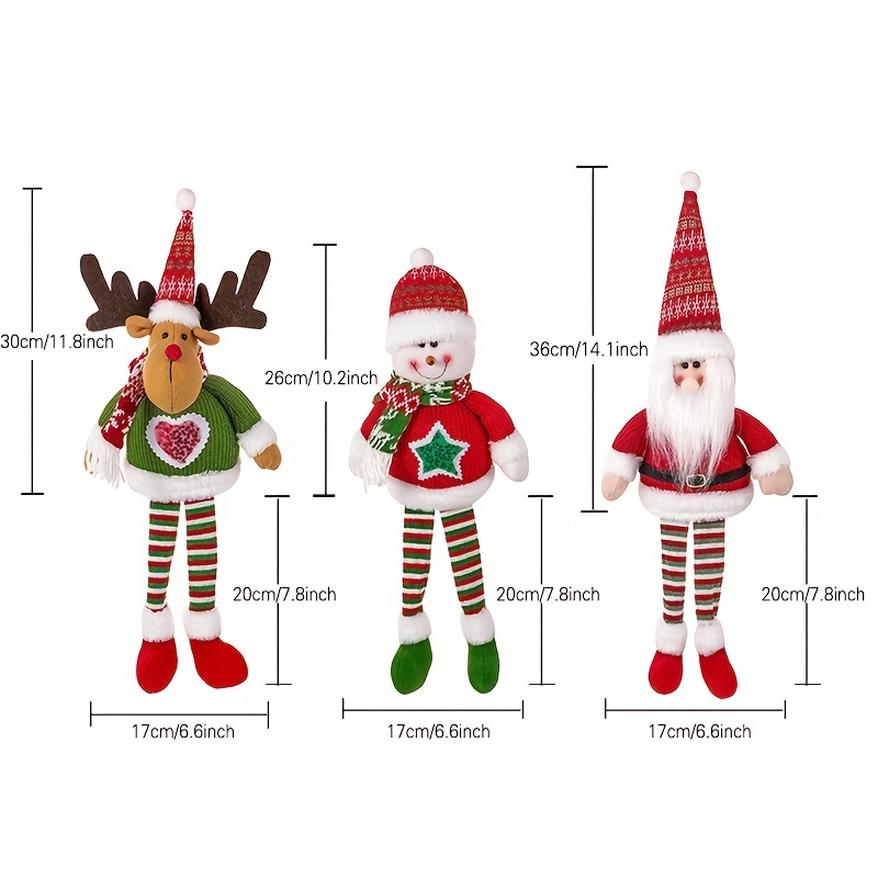 Christmas Old Man Snowman Elk Long Leg Doll Christmas Shopping