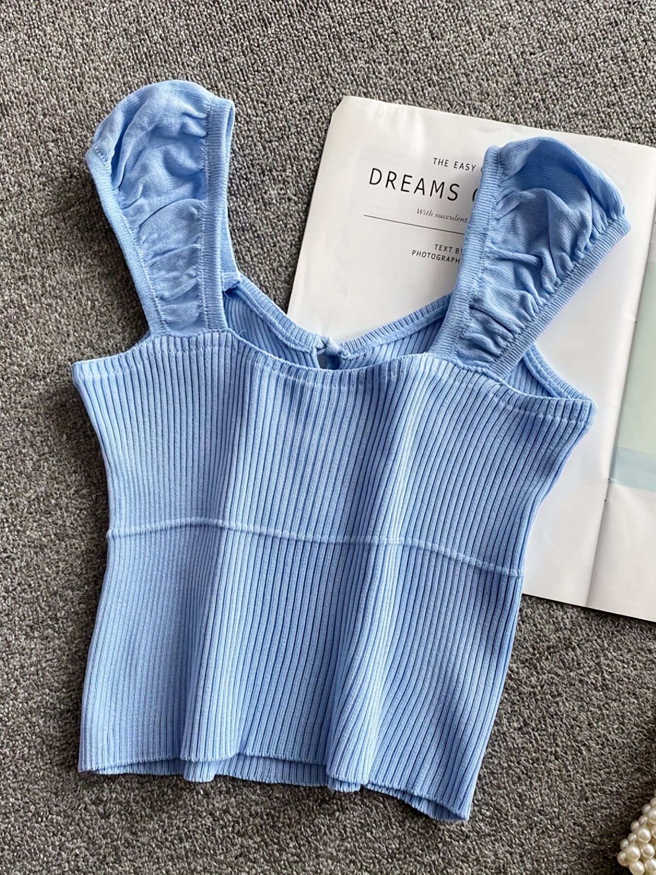 Ribbed Knotted Tank Top for Women