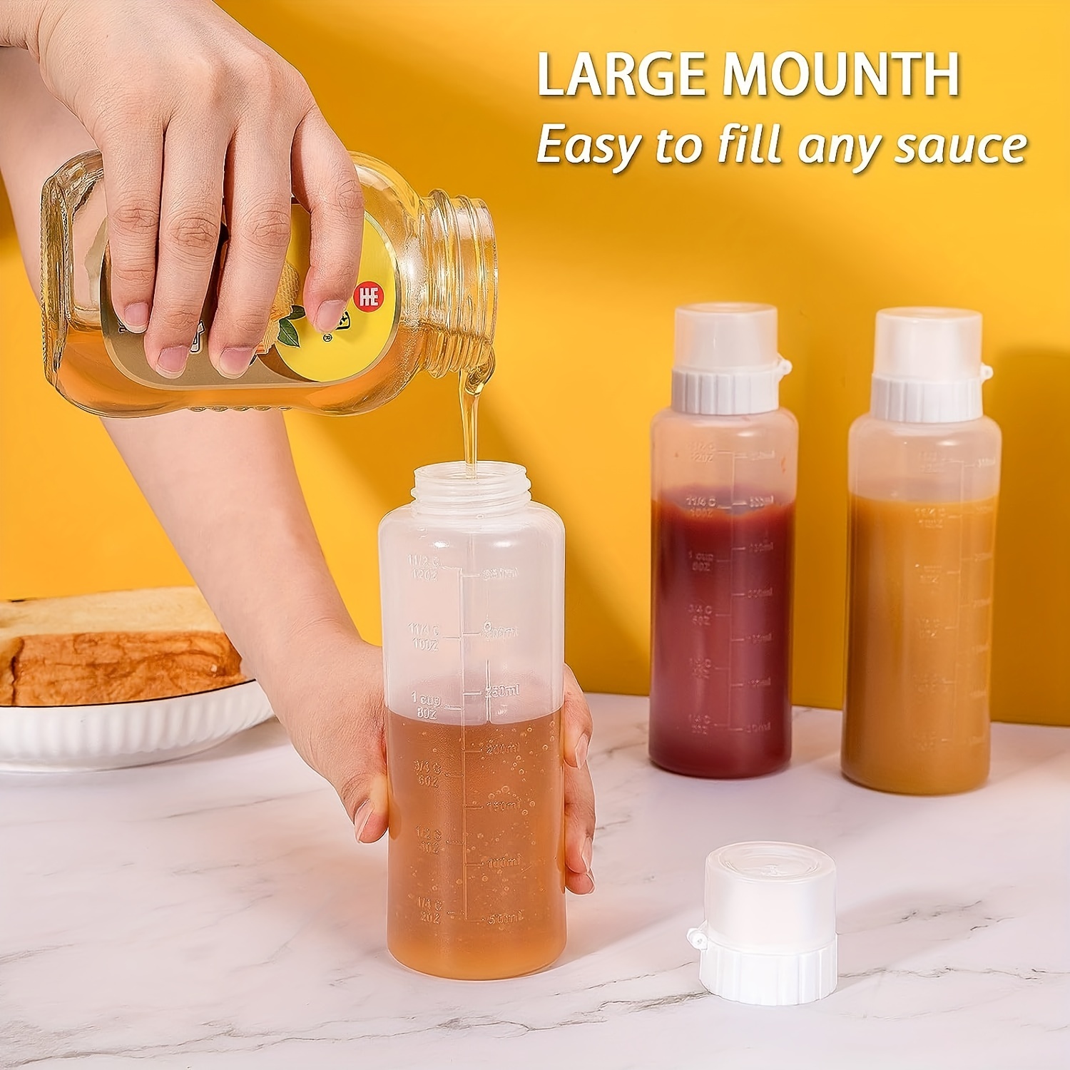 4pcs squeeze bottles for liquids squirt bottle plastic bottles with squeeze  top