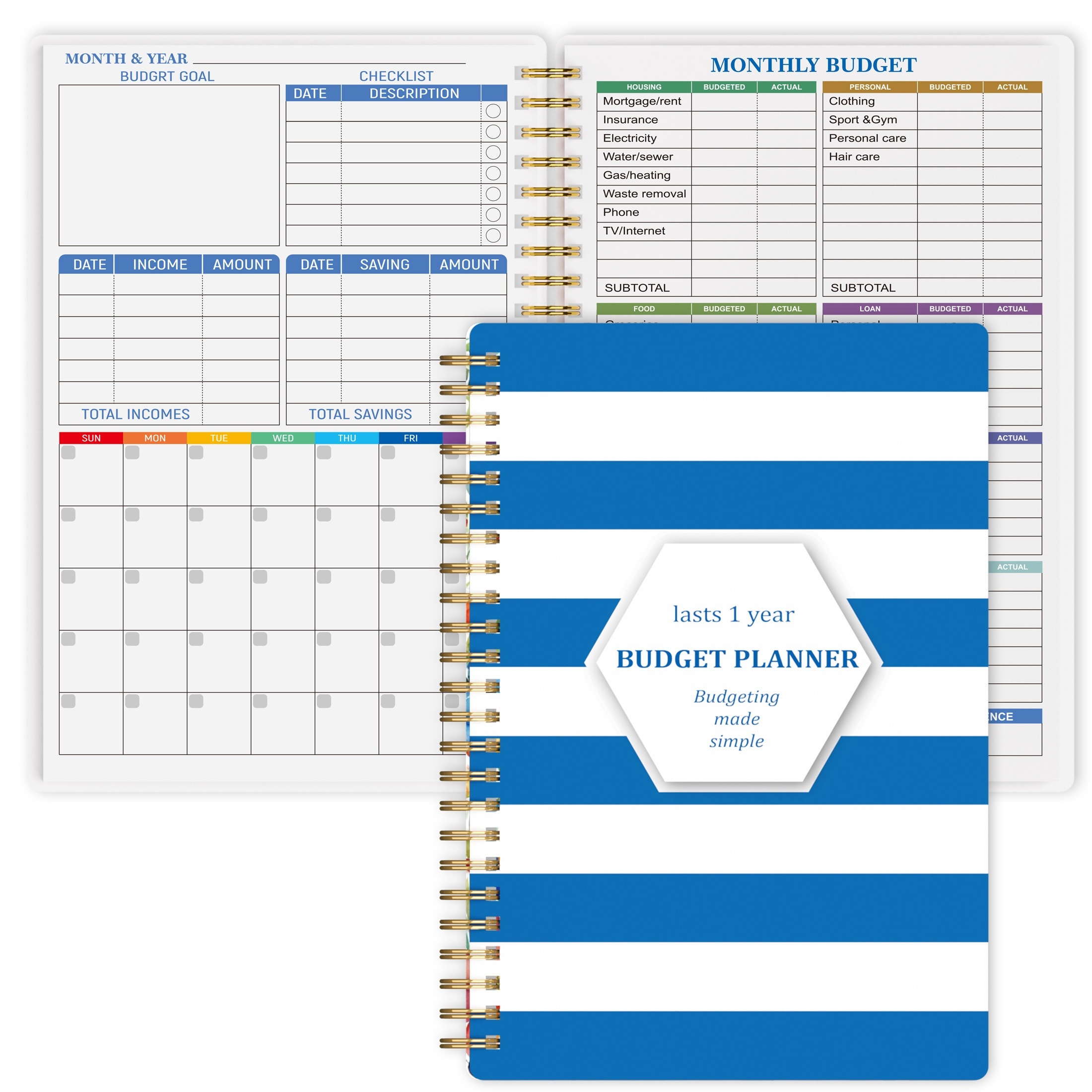 Budget Planner Monthly Financial Organizer Expense Tracking - Temu