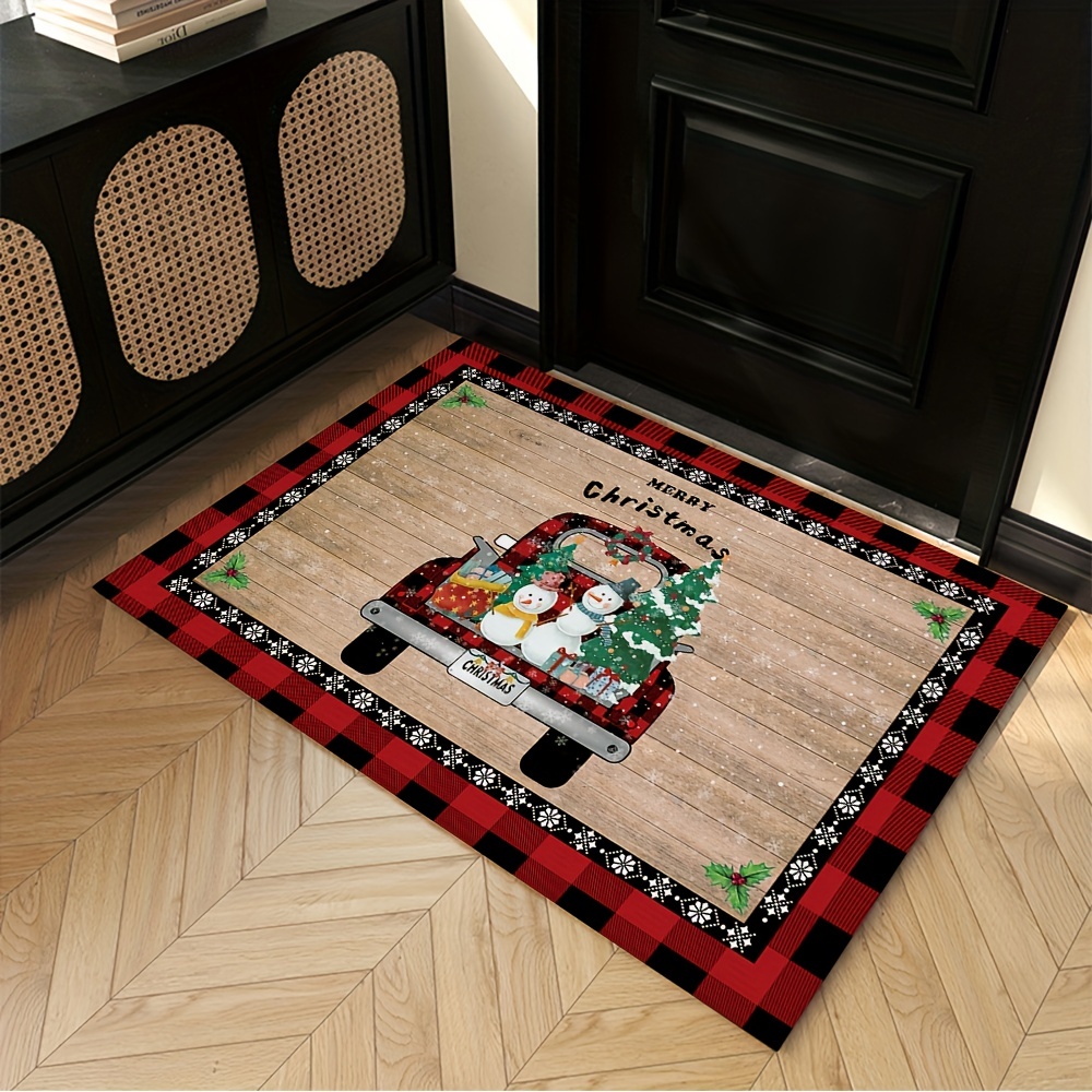 Christmas Doormat Winter Home Door Decor Truck Gnomes - Temu