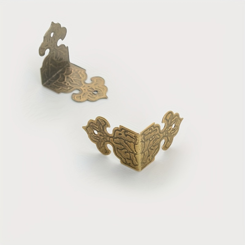 Acheter Boîtier décoratif en Bronze Antique, boîte en bois, pieds, support  d'angle, raccords de meubles, protecteur d'angle