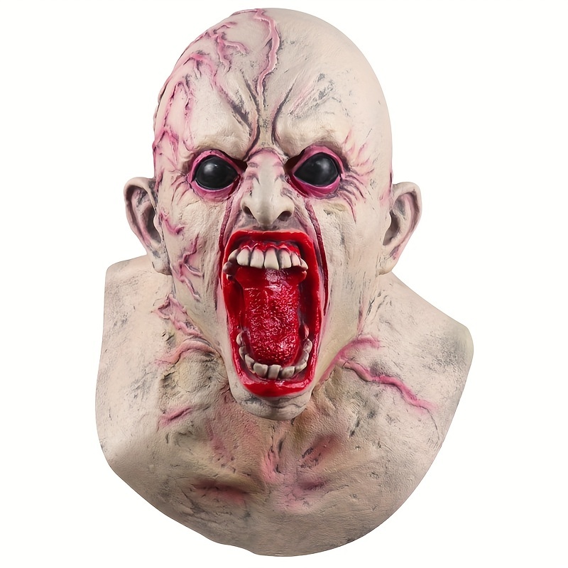 The Devil Adult Latex Front Face Mask - Screamers Costumes