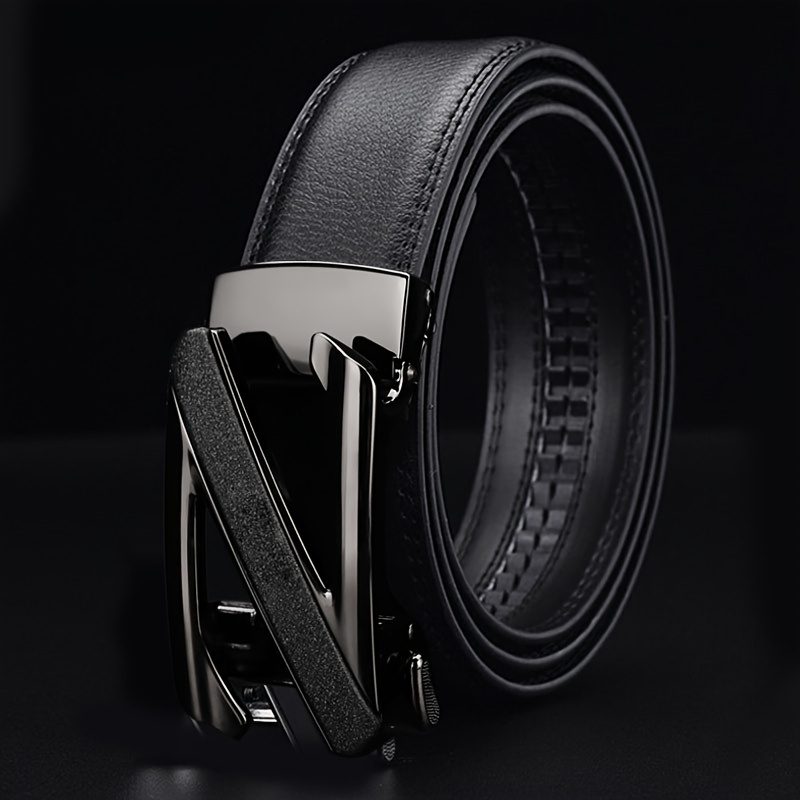 Men's Letter Leather Business Casual Pants Belt