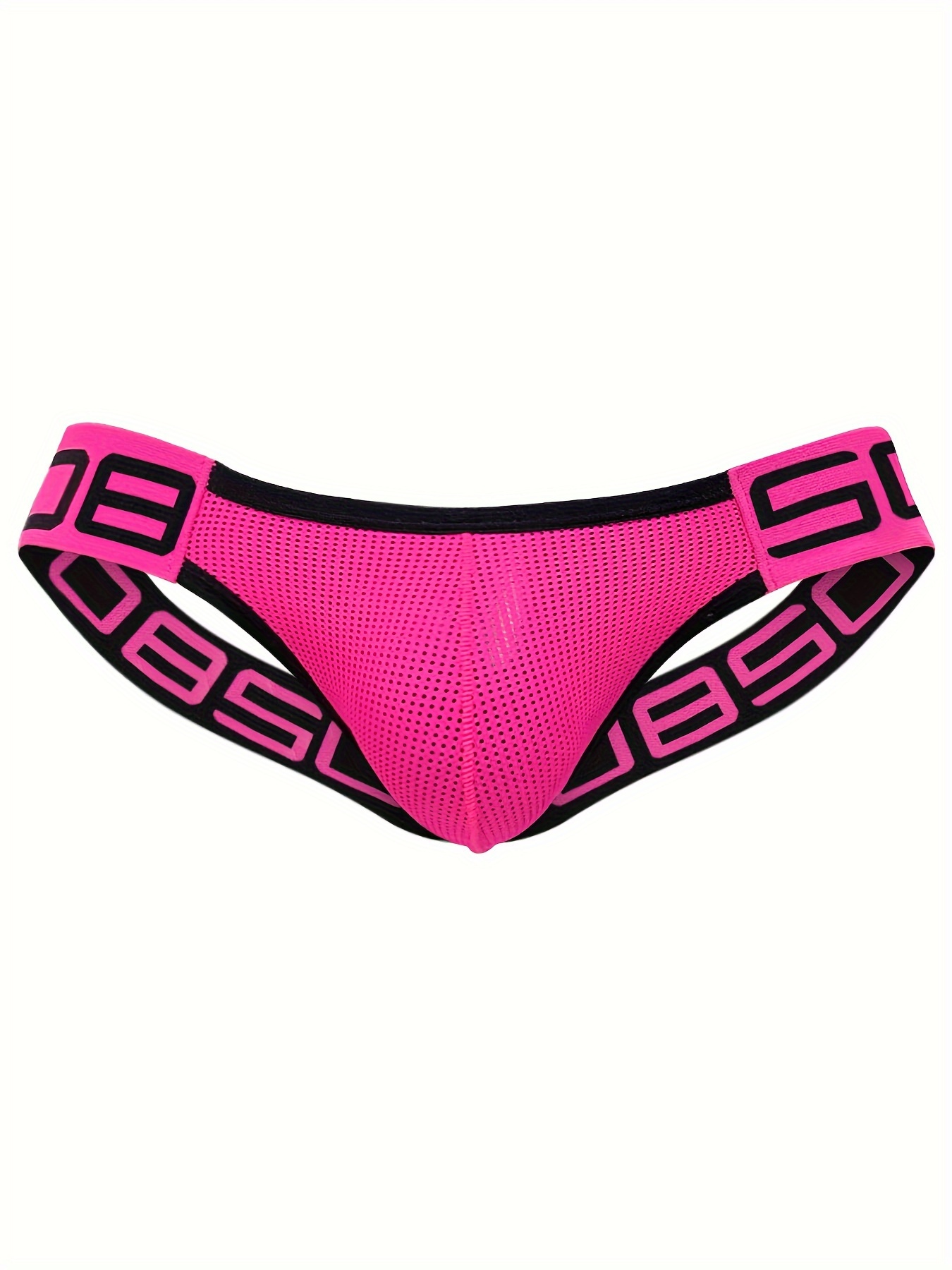Pink Greca Thong by Versace Underwear on Sale