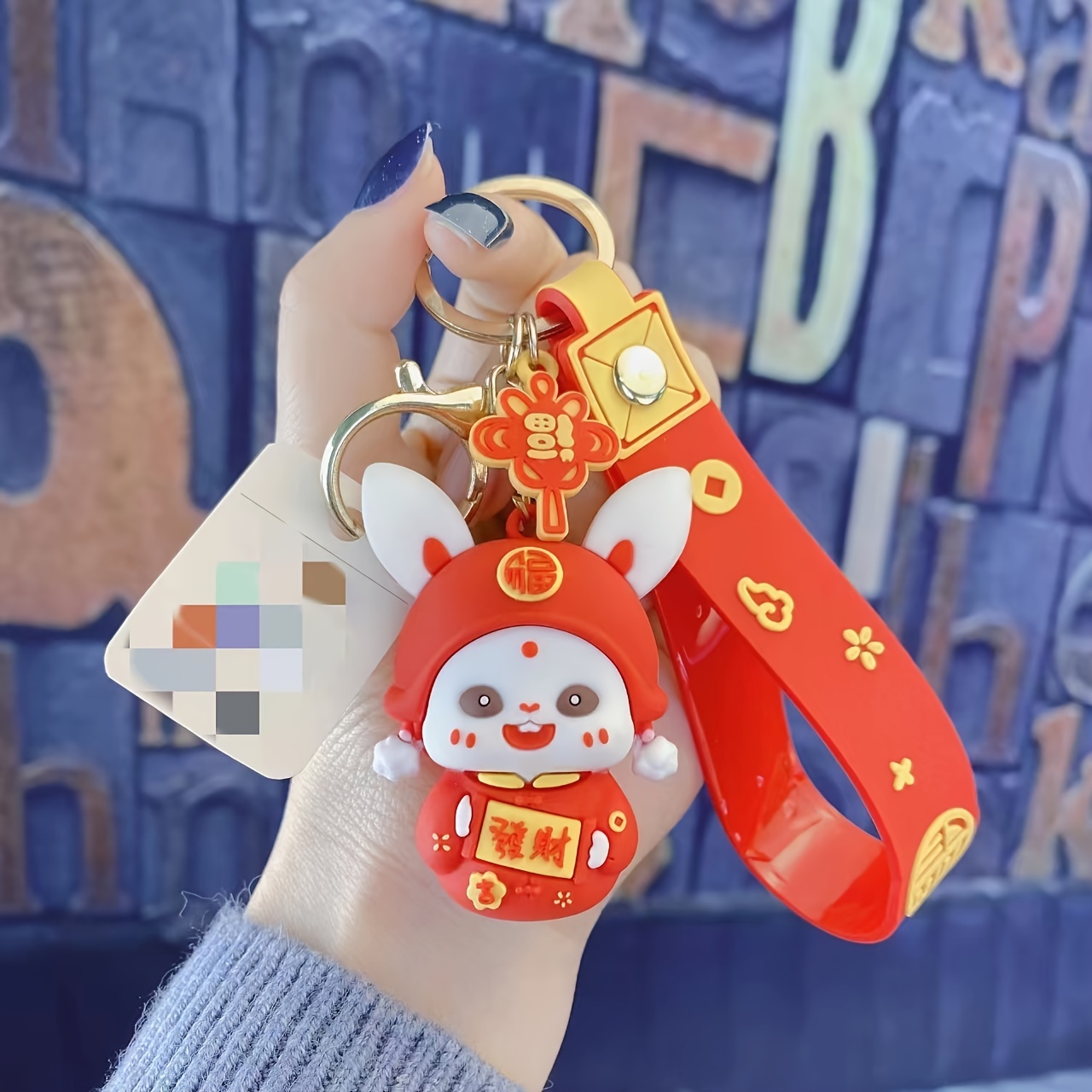 Love Heart Rabbit Bunny Keychain Cute Cartoon Animal Keyring Valentine's  Day Couple Pendant Ornaments - Temu