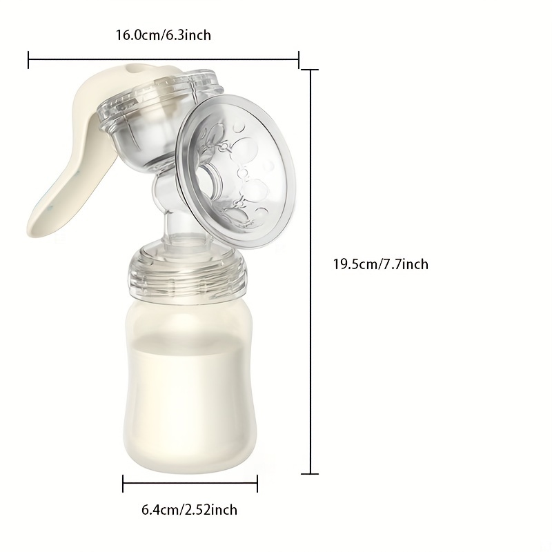 Manual Breast Pump with Strong Suction, Painless Milk Collection Device