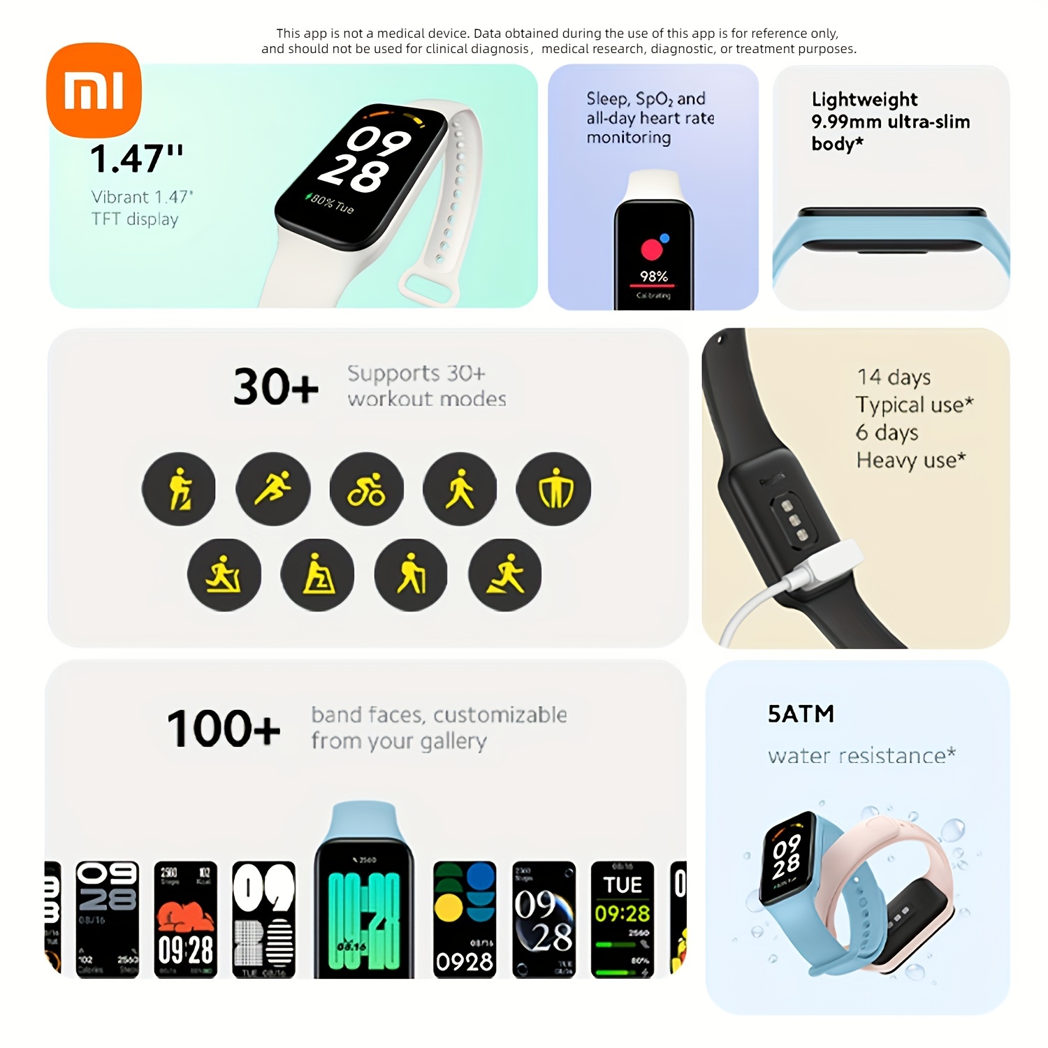 Xiaomi Redmi Smart Band 2 TFT Pulsera de actividad 3,73 cm (1.47) Negro