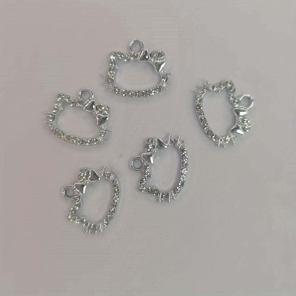 20pcs Cat Pendant Charms Antique Silver Color Small Cat Charms Jewelry DIY  Cat Charms For Bracelet Making