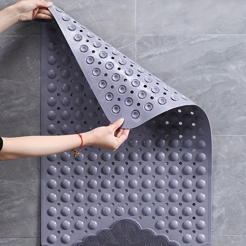 Bath Shower Foot Back Scrubber Mat, Non-slip Shower Mat With Drain Holes  Suction Cups, Quick Drying Easy Cleaning, Exfoliating Dead Skin Foot  Massage, Bath Mat For Tub & Shower Stall & Bathroom 