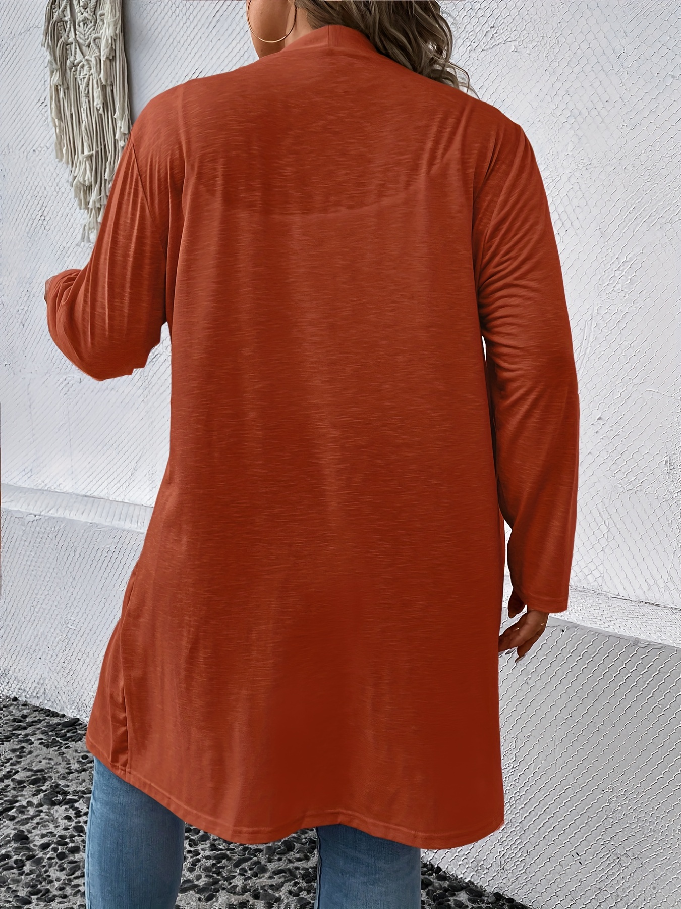 Burnt orange hotsell plus size cardigan