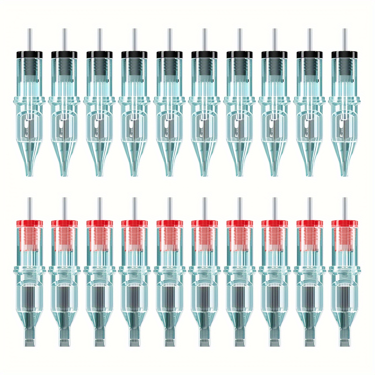 Image of 20pcs Tattoo Cartridge Needles, Assorted Tattoo Needle Cartridges Round Liner Mixed 1203rl 1205rl 1207rl 1209rl 1207rm 1209rm, 20 Pack Of Round Liner Needles With Membrane Safety Cartridges For