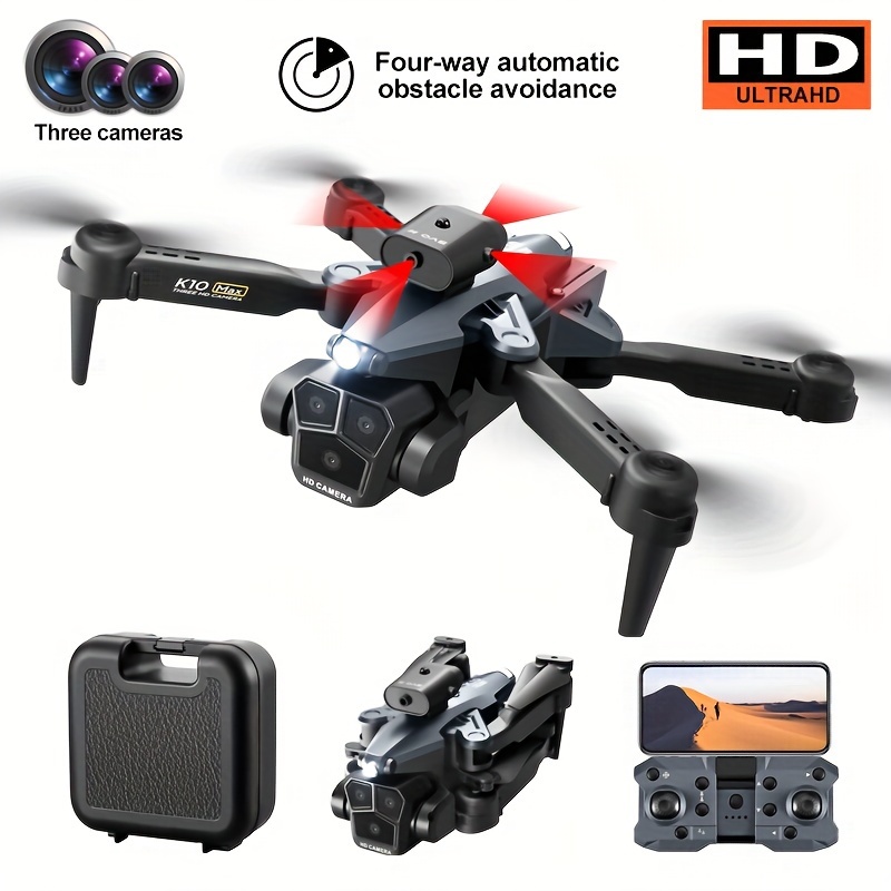 Mini drones avec caméra avec évitement d'obstacles actif à 360°, décollage  / atterrissage à une touche