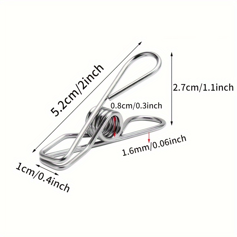 Stainless Steel Long Tail Clip With Hooks for Hanging Clothes Towel Gloves Sock