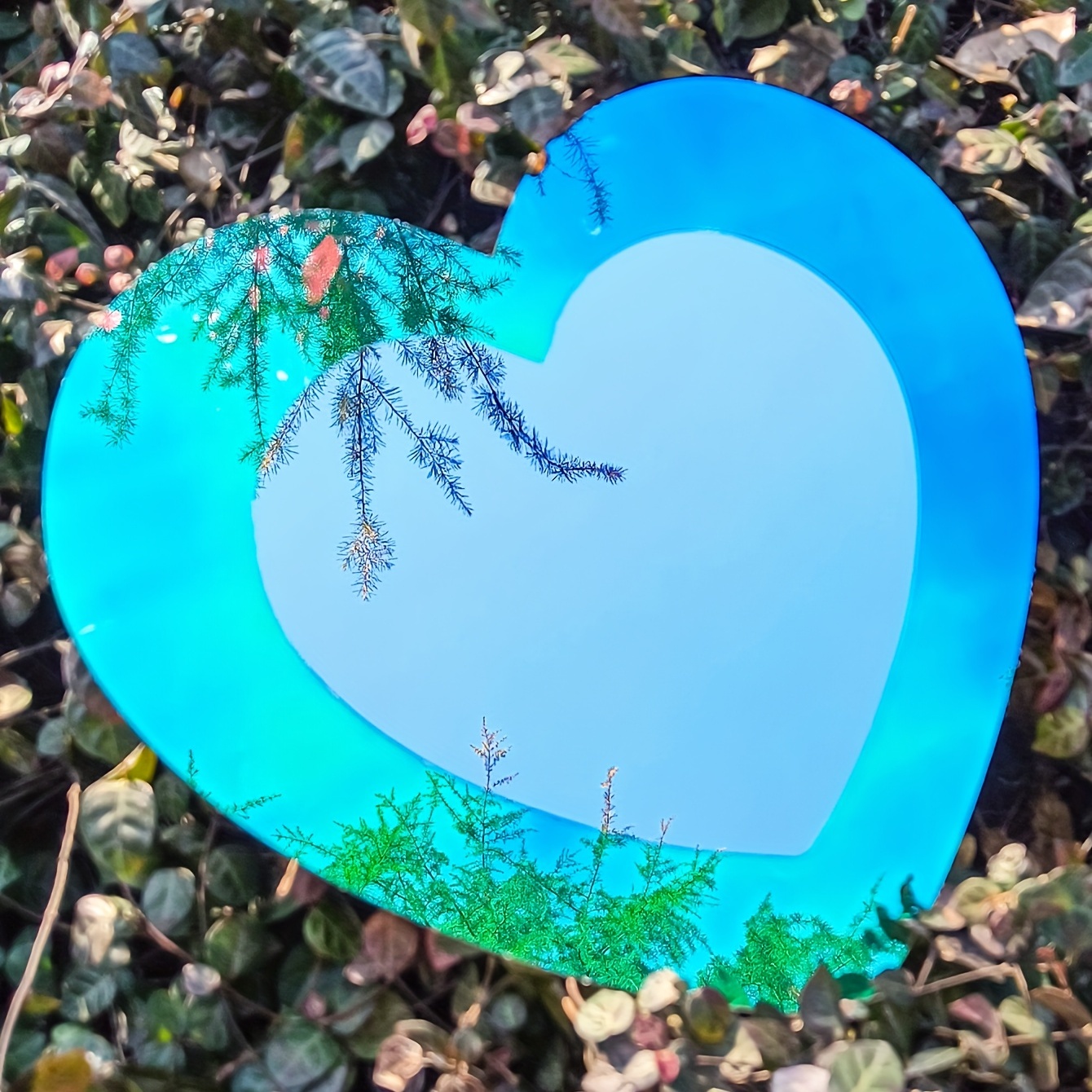 1pc 9 84in 11 41in Heart Shaped Acrylic Wall Sticker Mirror - Temu
