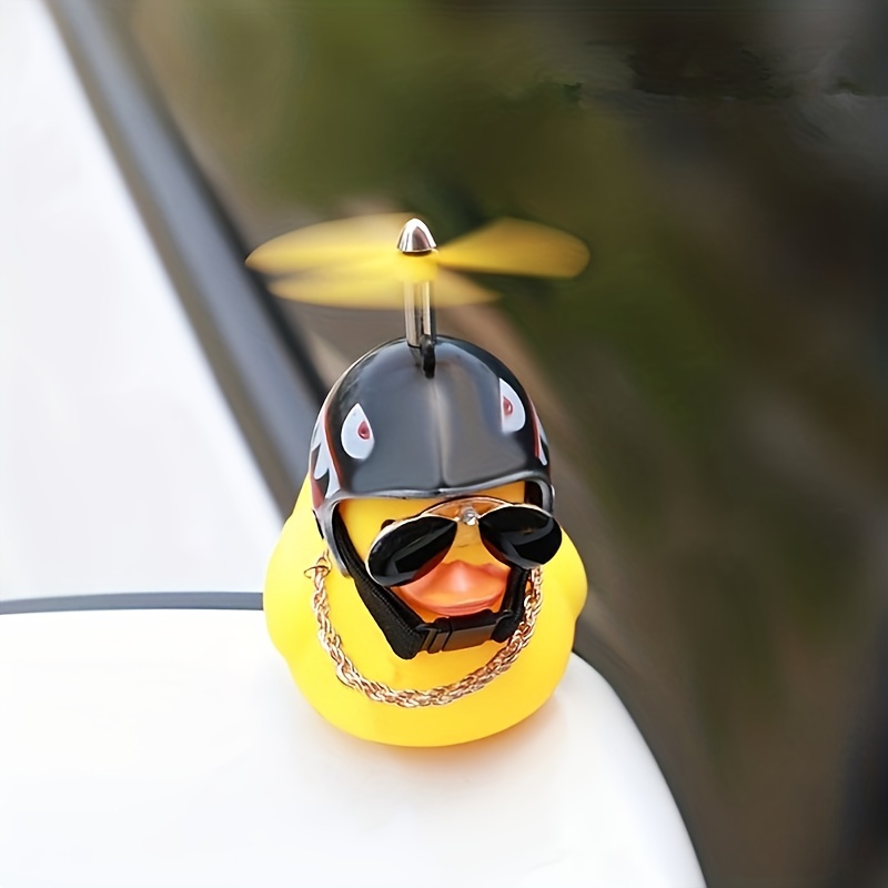 Yellow Duck & Helmet Laptop Sticker, Bicycle Decoration