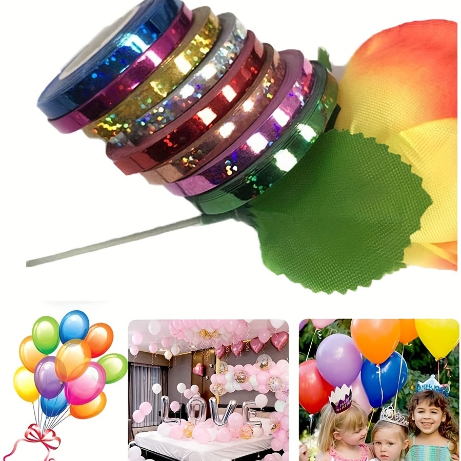 5Pcs 10m*5mm Balloon Ribbon Balloon Strings Decorative String Colorful Rope  Gifts Packing Kids DIY Wedding Birthday Decorations - AliExpress