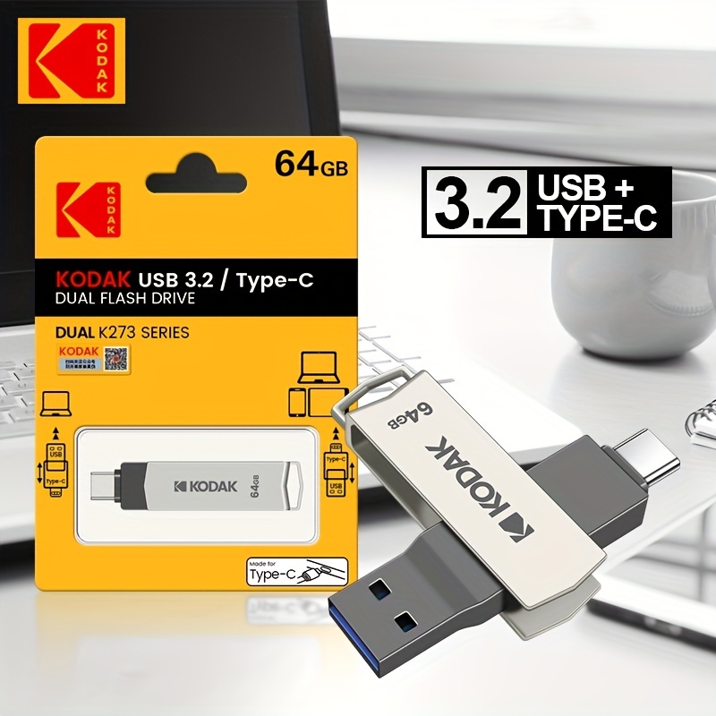 Flash Drive USB Type C Both 3.2 Tech - 2 in 1 Dual Drive Memory Stick High  Speed OTG for Android Smartphone Computer, MacBook, Chromebook Pixel - 64GB
