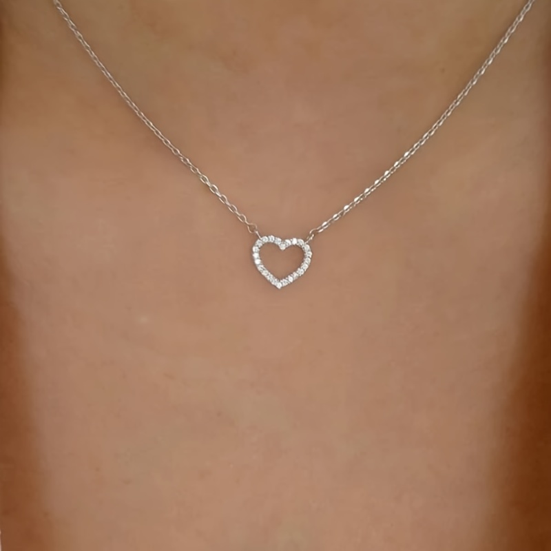 Stainless Steel Sweet Peach Heart Necklaces